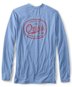 Orvis Dri-Release Long Sleeve Logo Shirt - Bluestone