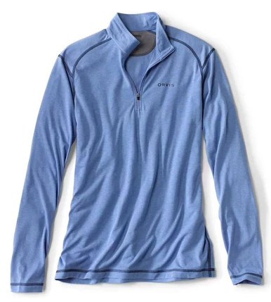 Orvis Dri-Release Quarter Zip Shirt - Bright Cobalt - Medium