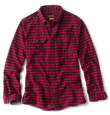 Orvis Mid Mountain Tech Flannel Shirt - Cardinal - Medium