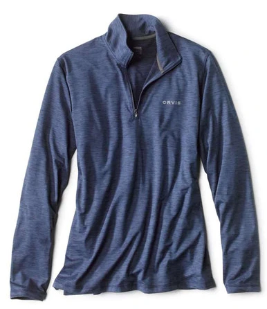 Orvis Performance 1/4 Zip Shirt - Desert Blue - Large