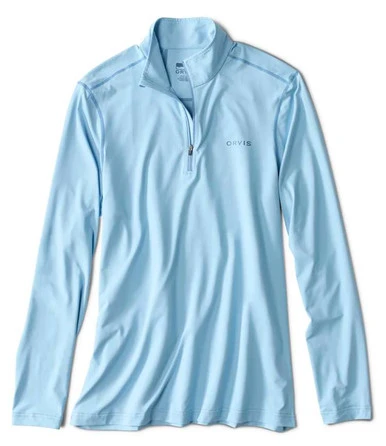 Orvis Sun Defense Quarter Zip Shirt - Skyline - Medium